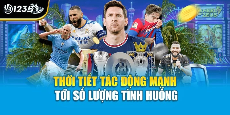 Thời tiết tác động mạnh tới số lượng tình huống